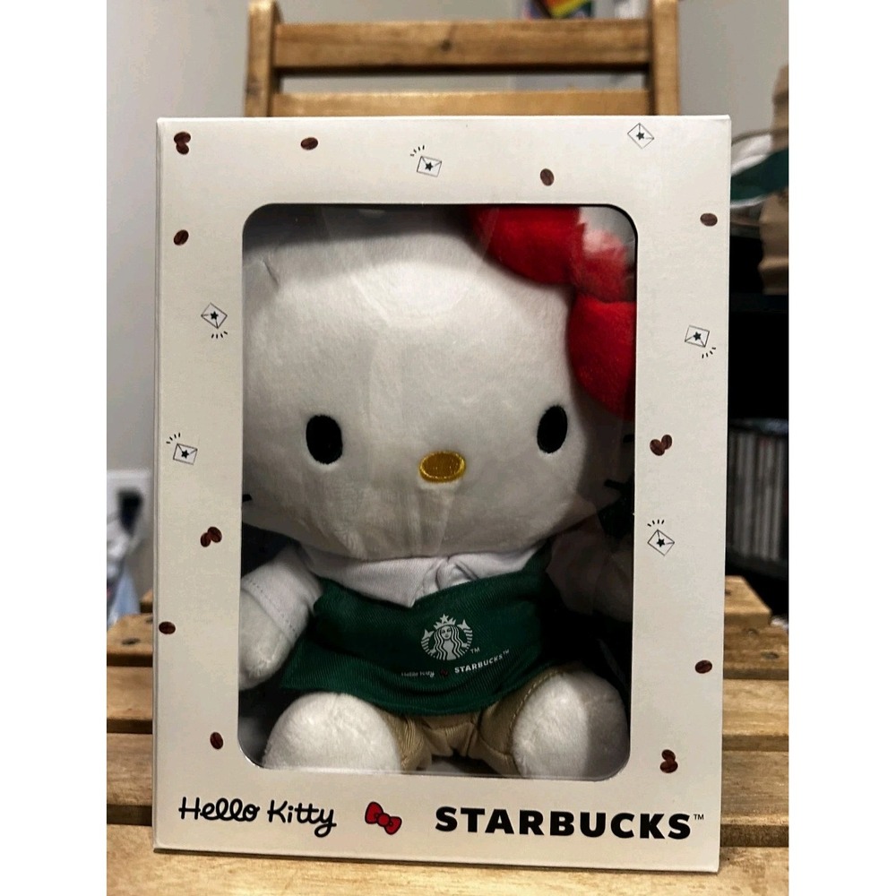 NEW Hello Kitty x Starbucks Barista Plush Limited Edition Sanrio‎ Collectible